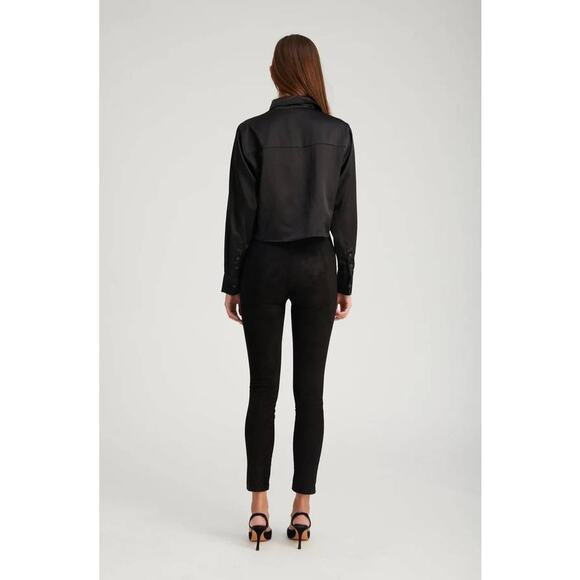 SPRWMN Ankle Legging in Black Suede S - Picture 3 of 4